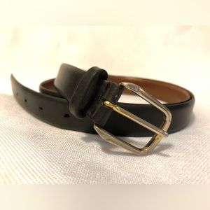 Christian Dior black split leather belt.